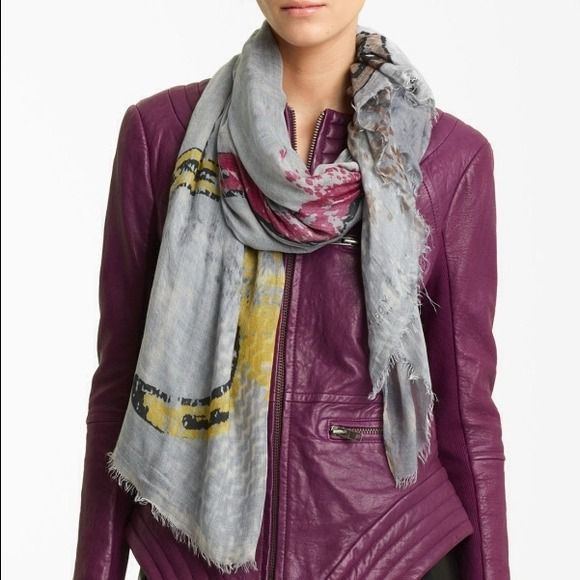 Yigal Azrouel Accessories - Yigal Azrouel Horseshoe Print a Jersey Scarf NWT